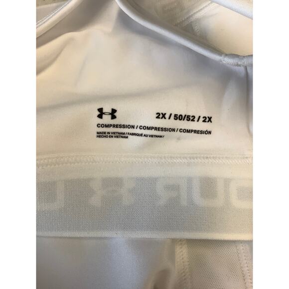 Under Armour Womens 2X White Crossback Mid Sports Bra Yoga Workout Active O2-11 - Picture 7 of 9